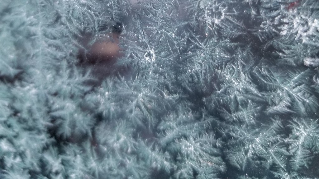 Frost on a glass window